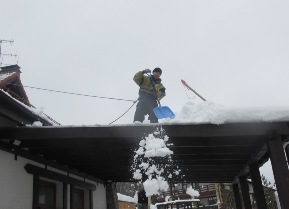 очистка крыши от снега
